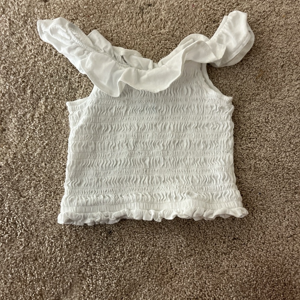 GAP White Ruffled Camisole for Kids
